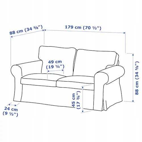 sofa ikea  rozkladana stan dobry 2 OSOBY SPANIE EKTORP