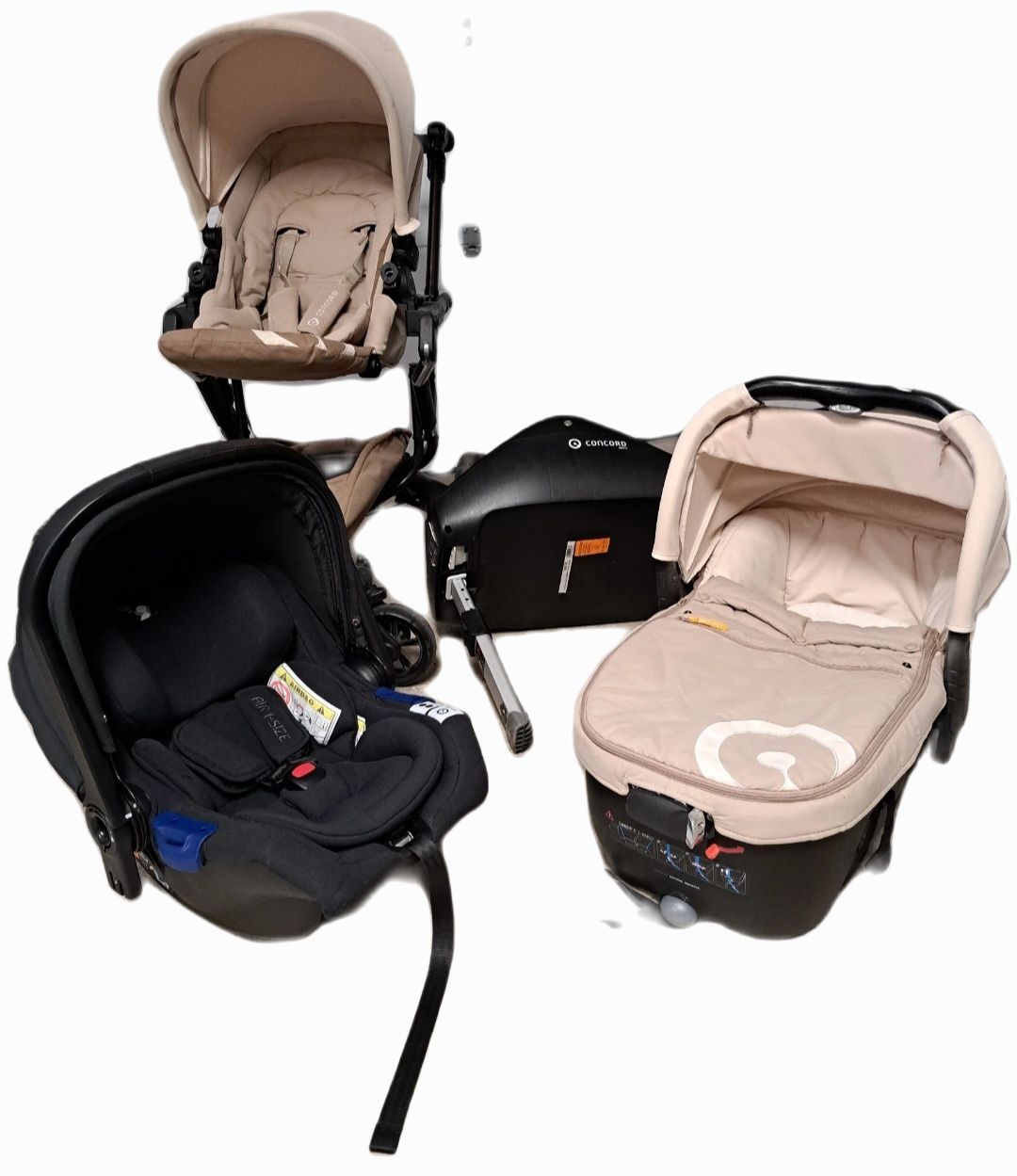 Trio Concord NEO : Carrinho de Passeio, Alcofa e Ovo com Isofix