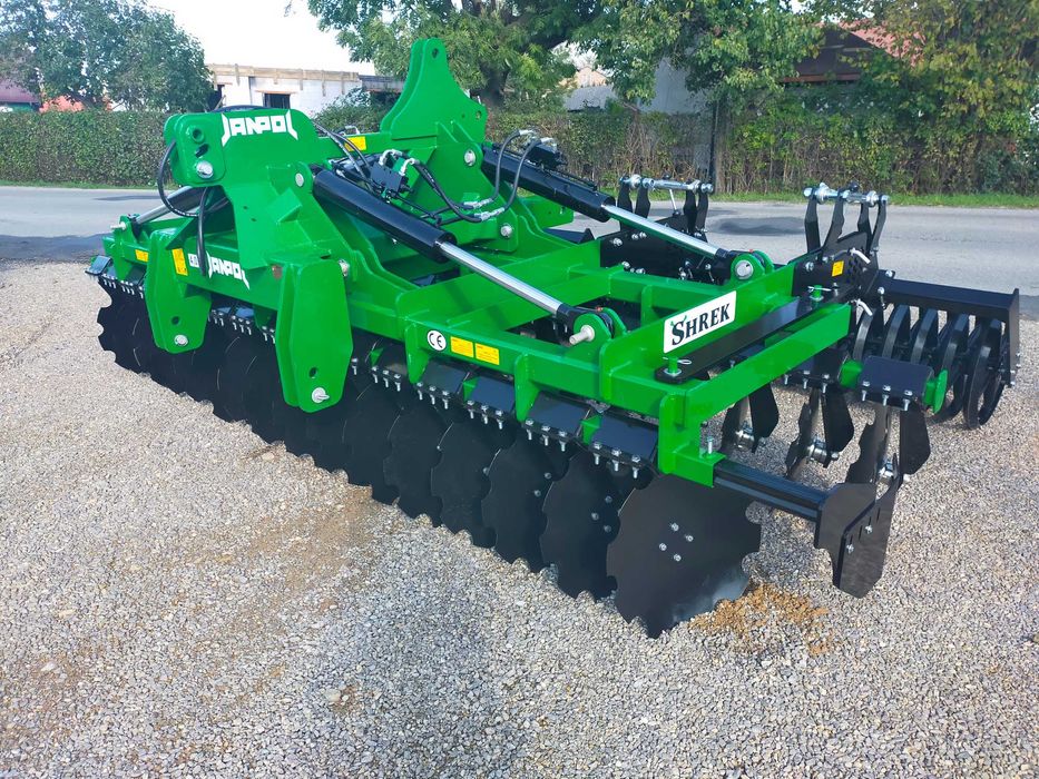 brona talerzowa hydrauliczna JANPOL SHREK 5m/4m 560 talerz daszek 600
