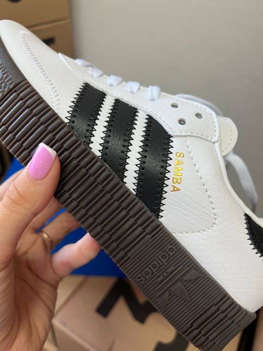 Женские кожанные кеды Adidas samba platform / Адидас Самба 37 38 39 40