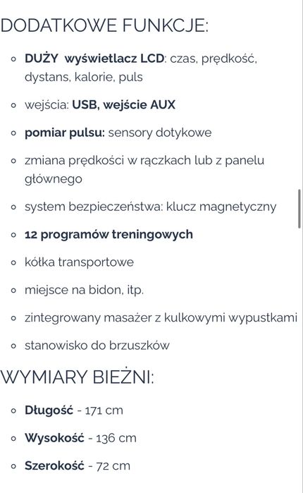 Bieżnia VIGO Corciano