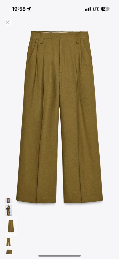 Лляні брюки zara