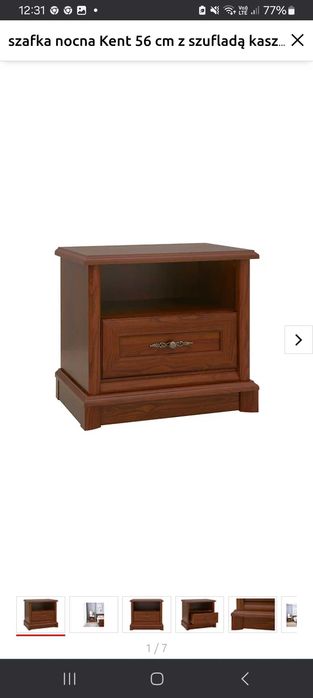 Zestaw mebli Kent 2xwitryna+komoda+lustro+2 stoliki nocne