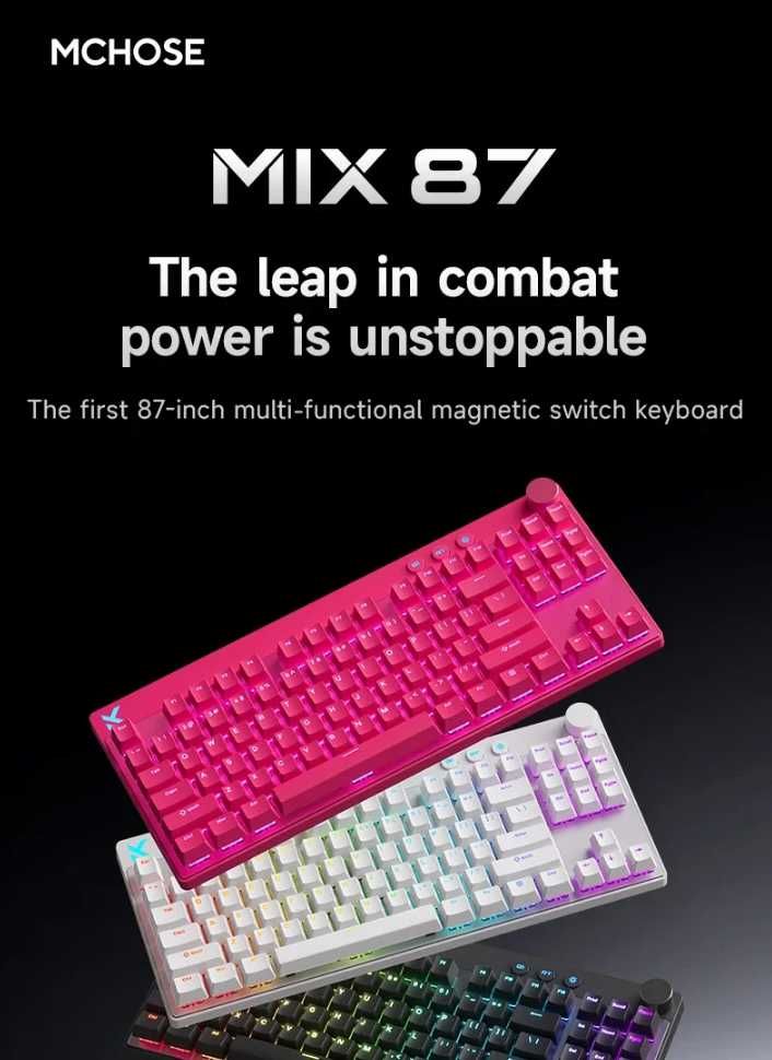 Ігрова магнітна клавіатура MCHOSE Mix87 Magnetic Keyboard RGB