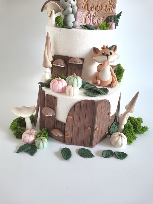 Figurki z masy cukrowej Leśne zwierzęta