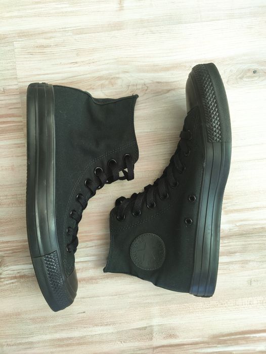 Converse czarne wysokie trampki 40 25,5 cm