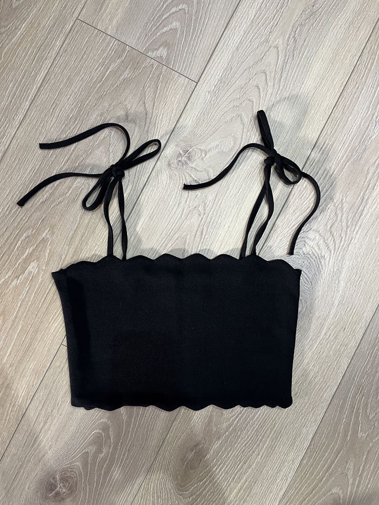 Czarna Bluzka Top Zara