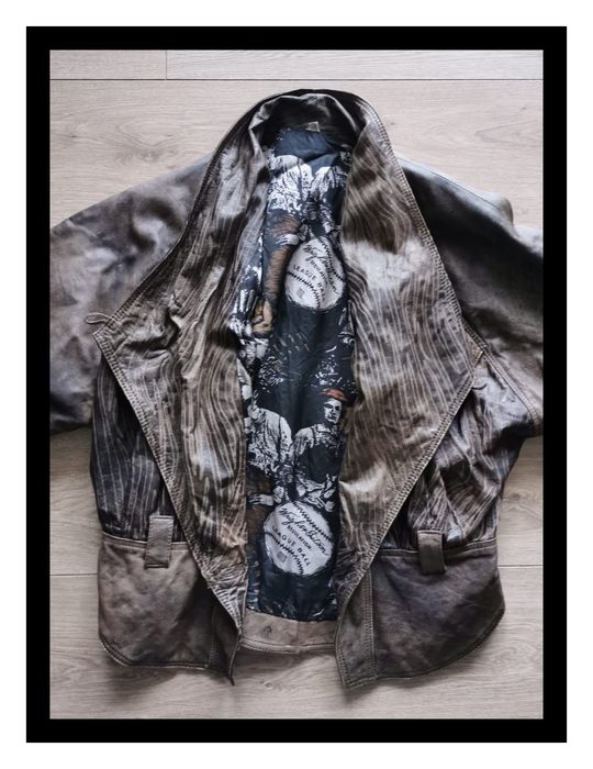 Włoska skórzana kurtka vintage Vera Pelle (XS/S) #nietoperz #brązowa