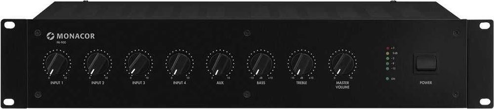 Monacor PA-900 końcówka mocy, wzmacniacz miksujący