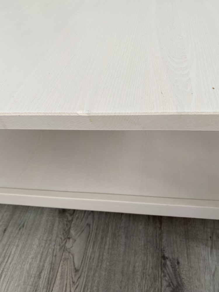 Stolik kawowy Hemnes, kolor biała bejca, 90 cm x 90 cm
