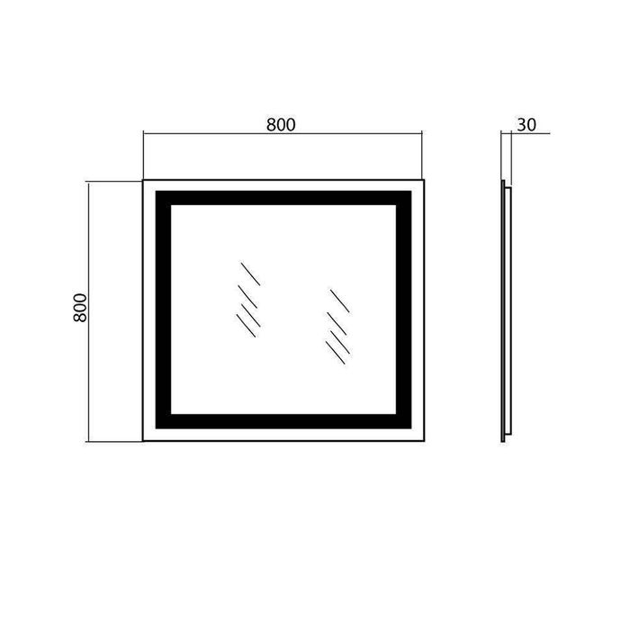 Дзеркало і тумба Аква Родос 80