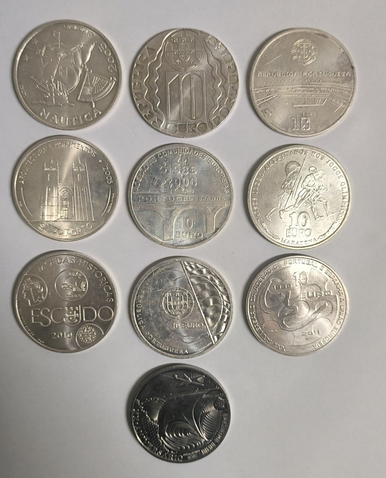 Moedas Comemorativas de 10 Euros