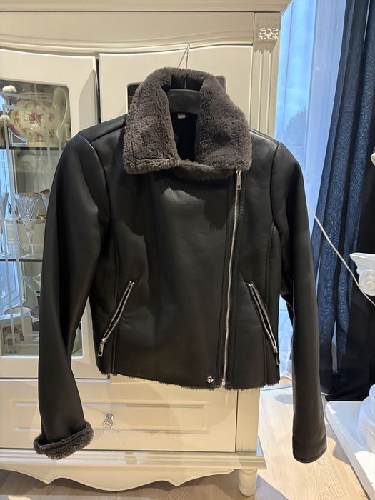 Kurtka  kożuszek Mango z ekologicznej skóry rozm. L