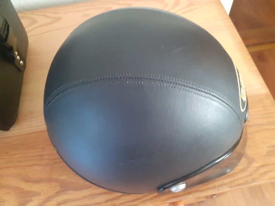 Kask bell helmets obszyty skóra