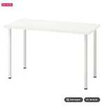 Secretária IKEA LAGKAPTEN / ADILS, branco, 120x60 cm