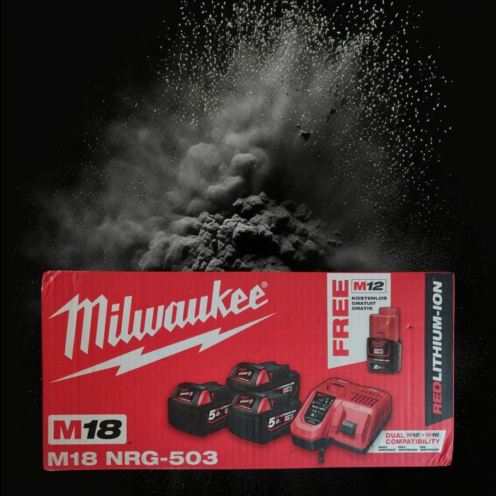 Zestaw ładowarka + 4x akumulator Milwaukee M18 NRG-503 AKU 18/12V (3x