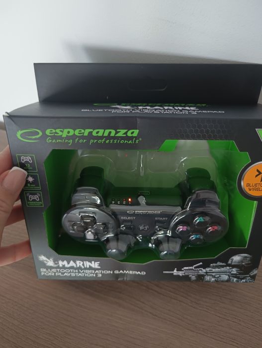 Gamepad bezprzewodowy, bluetooth, pad, ps3, czarny, kontroler