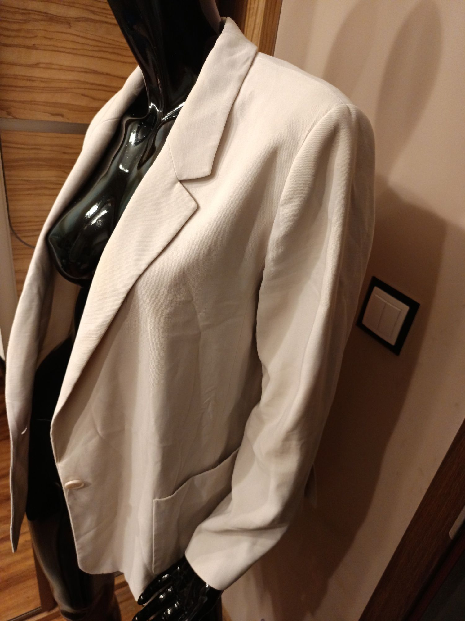 Beżowy żakiet marynarka Zara onversize L XL