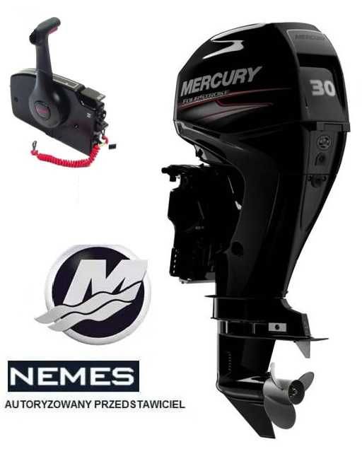 Silnik zaburtowy Mercury FourStroke F30 ELPT CT EFI  uciągowy, NOWY