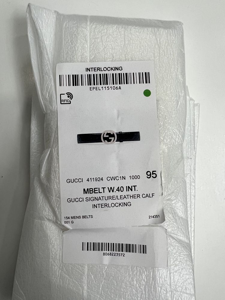 Мужской ремень пояс Гуччи GG GUCCI 411924 оригинал