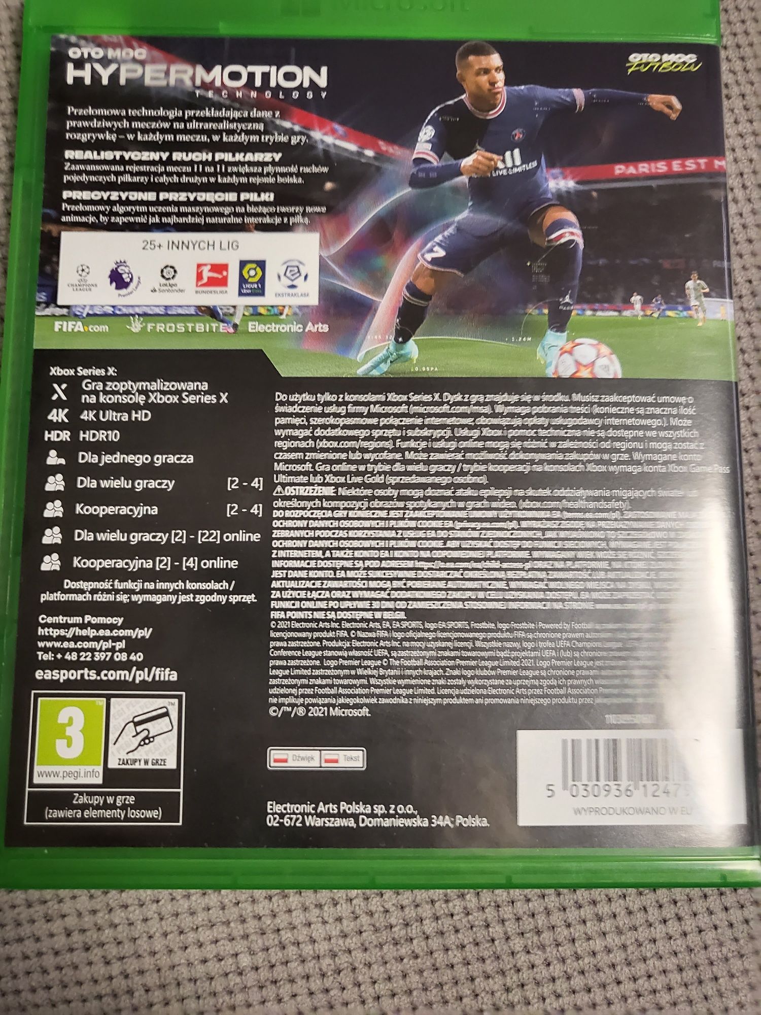 Gra Fifa22 na xbox series x