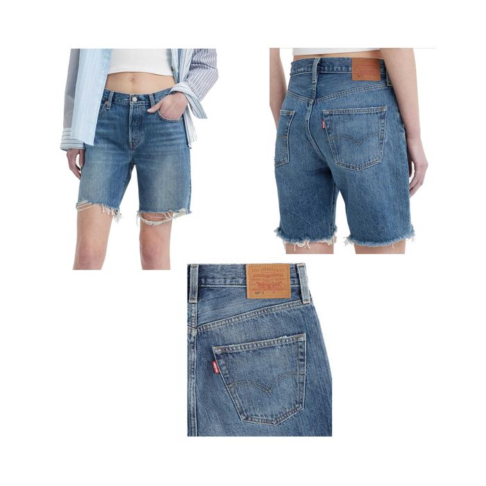 Szorty Damskie LEVI'S 27 Spodenki Jeansowe Krótkie Niebieski Bawełna