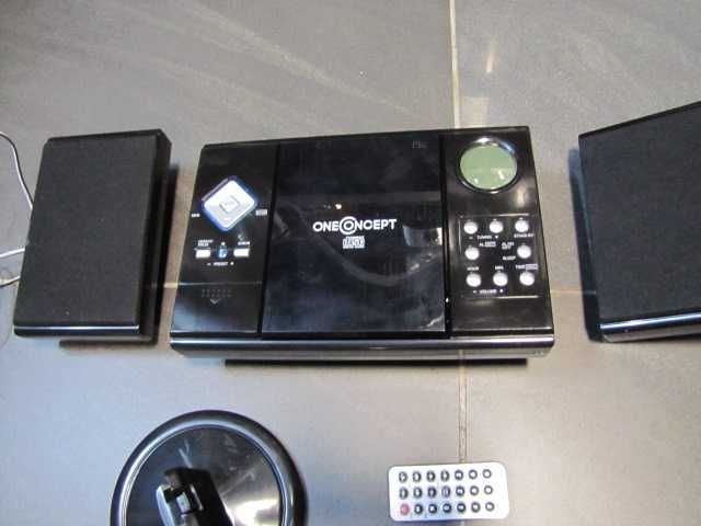 OneConcept V-12 Wieża stereo CD USB z pilotem czarna