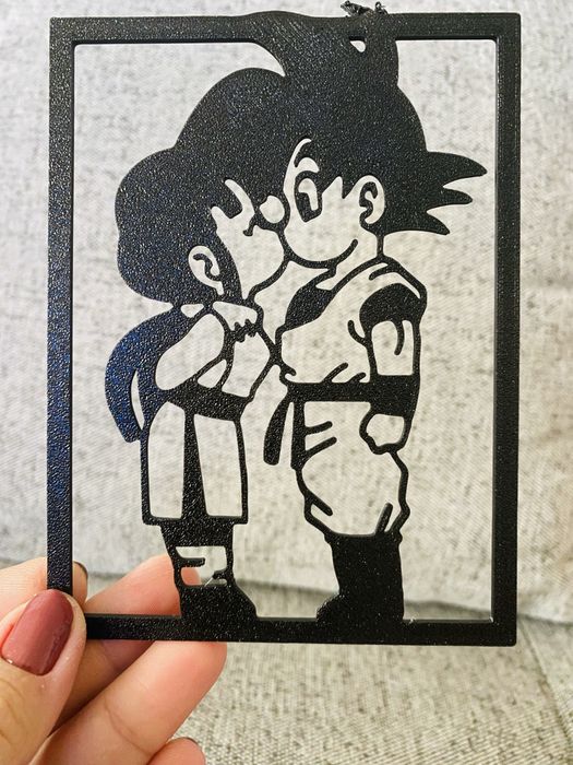 Silhueta Goku e Chichi