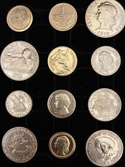 Colecao de 24 moedas Portuguesas prata fina 999,9 milesima