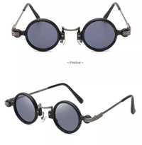 Очки круглые черные хиппи панк стимпанк солнцезащитные окуляри стильні