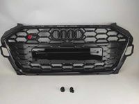 Решітка радіатора Audi A4 B9 2020-2021 дизайн RS4 (чорний мат)