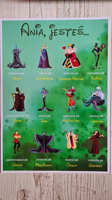 Grafiki ksiezniczki/Disney/horror na prezent personalizowana