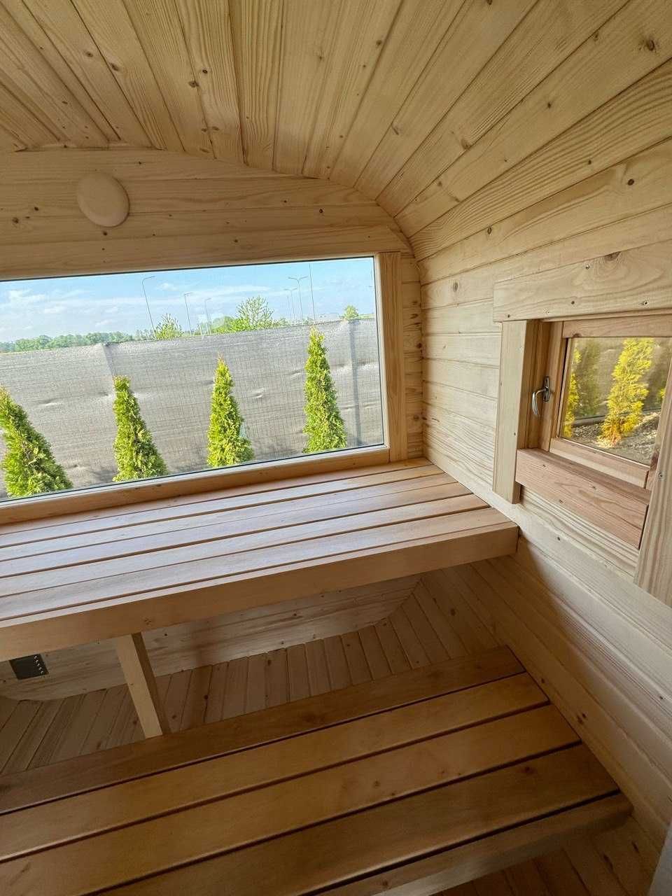 Sauna ogrodowa okrągła i prostokątna (bania beczka)