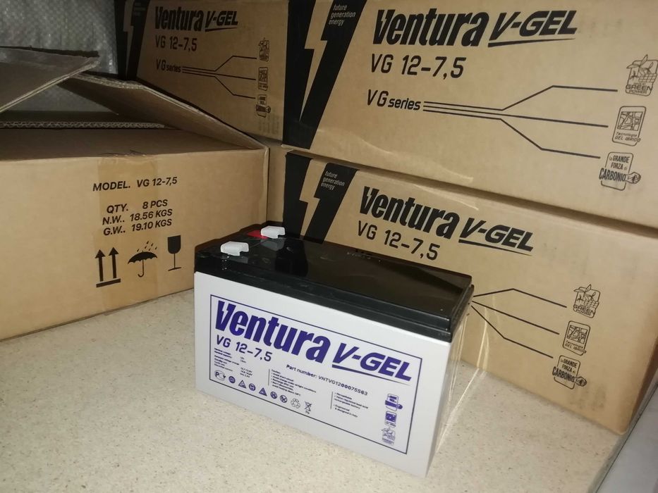 Акумулятор VENTURA 7, 7,2, 9, 12, 18Аг длясигналізації, інтернету, ББЖ