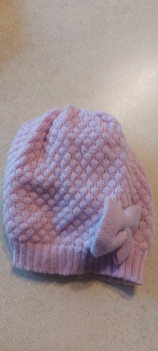 Czapka dziewczęca rózowa