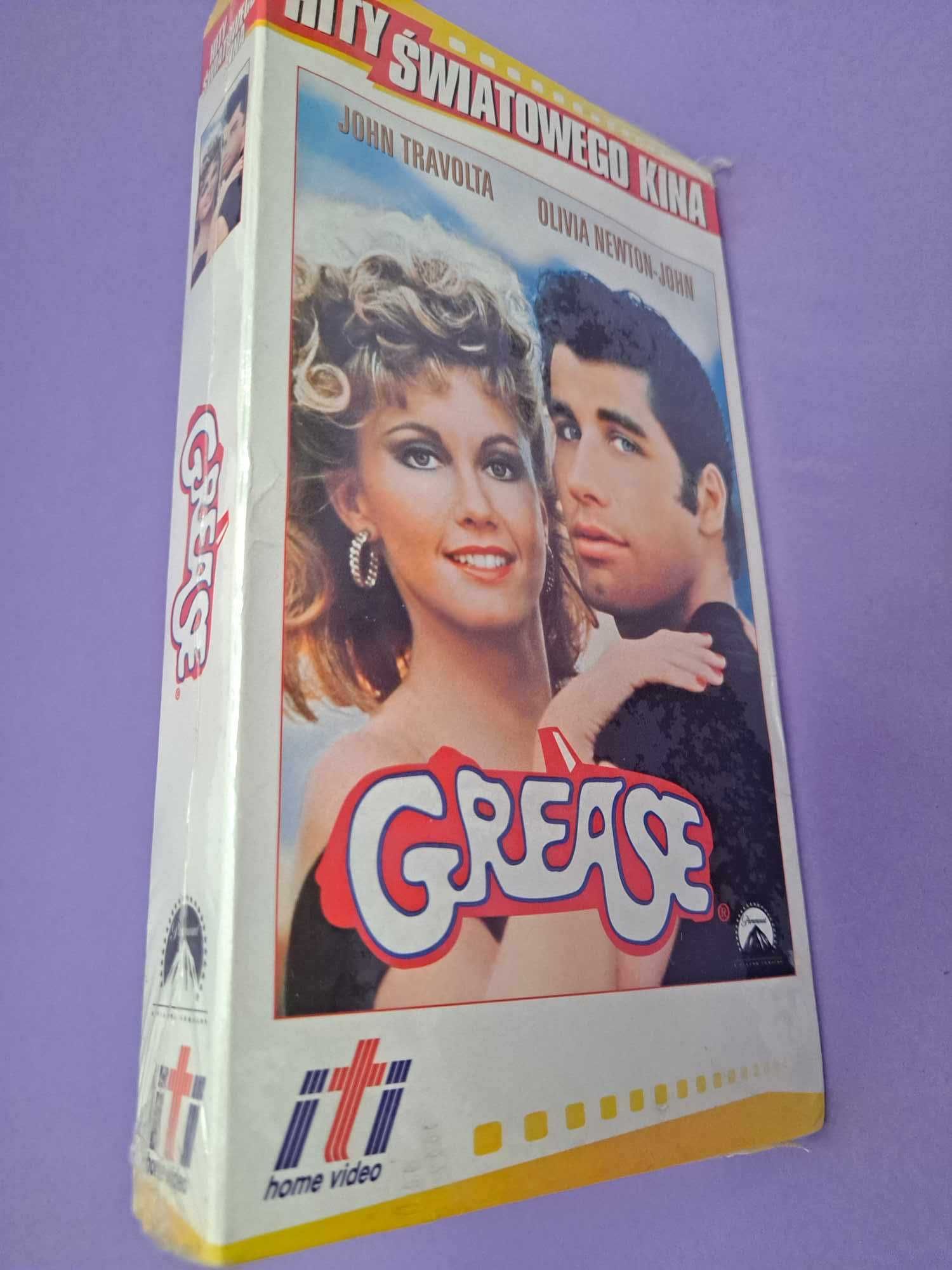 GREASE vhs kaseta video NOWA FOLIA - Travolta, Olivia Newton John