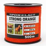 Mocna PLECIONKA do pastucha STRONG 5,5mm 500m pomarańczowa bydło konie