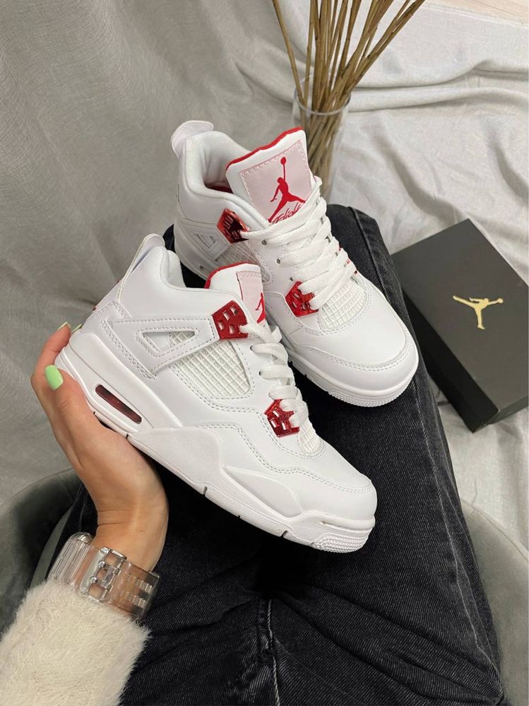 Buty Nike air Jordan 4 Retro Metallic Red 40-45 meskie trampki nowe