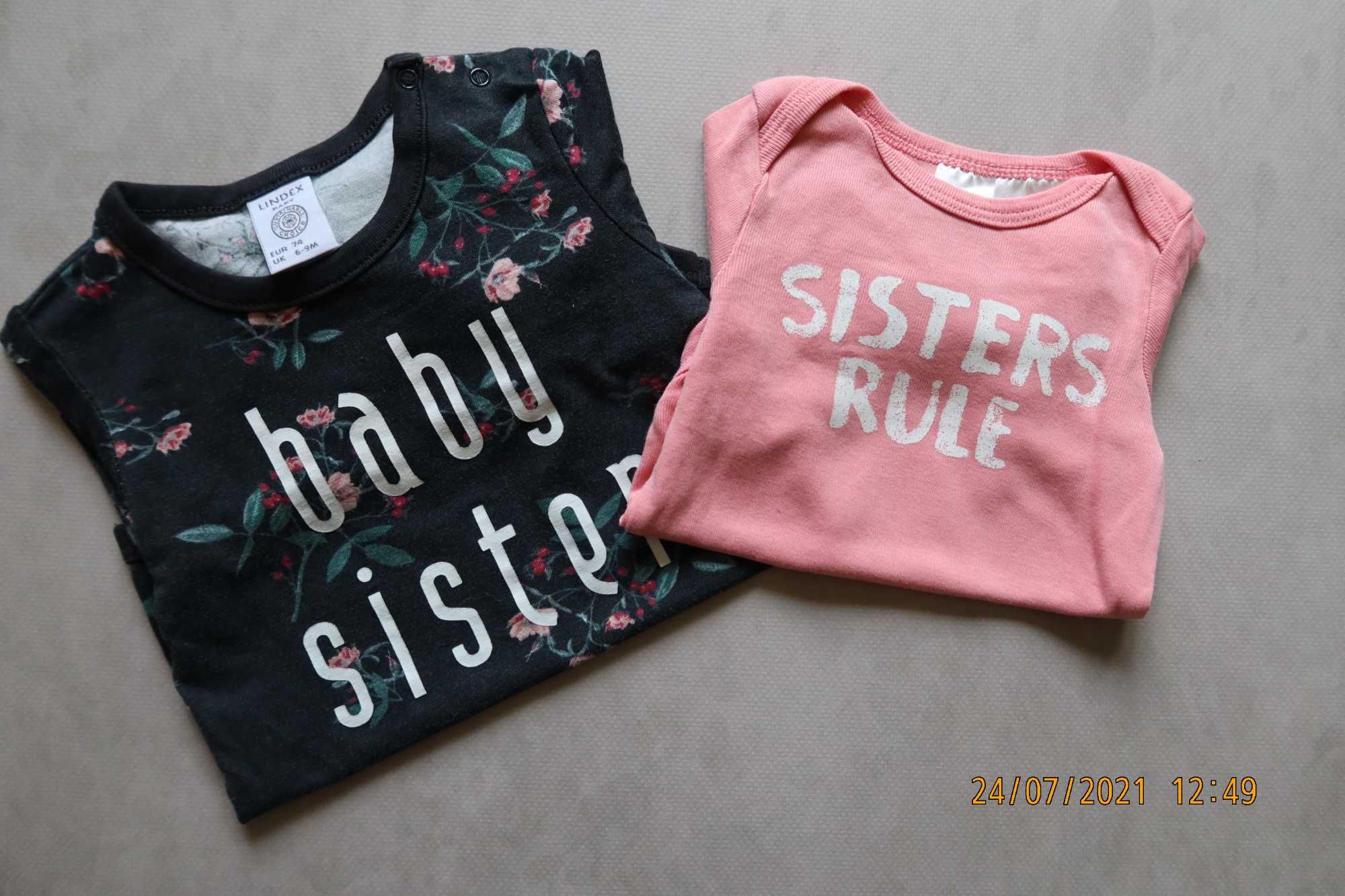 Body 50 h&m różowe napis sisters rule wyprawka