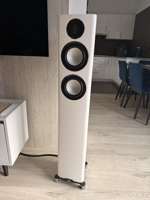 Kolumny podłogowe Elac Carina FS247.4 Białe Super stan / Unico / WiiM