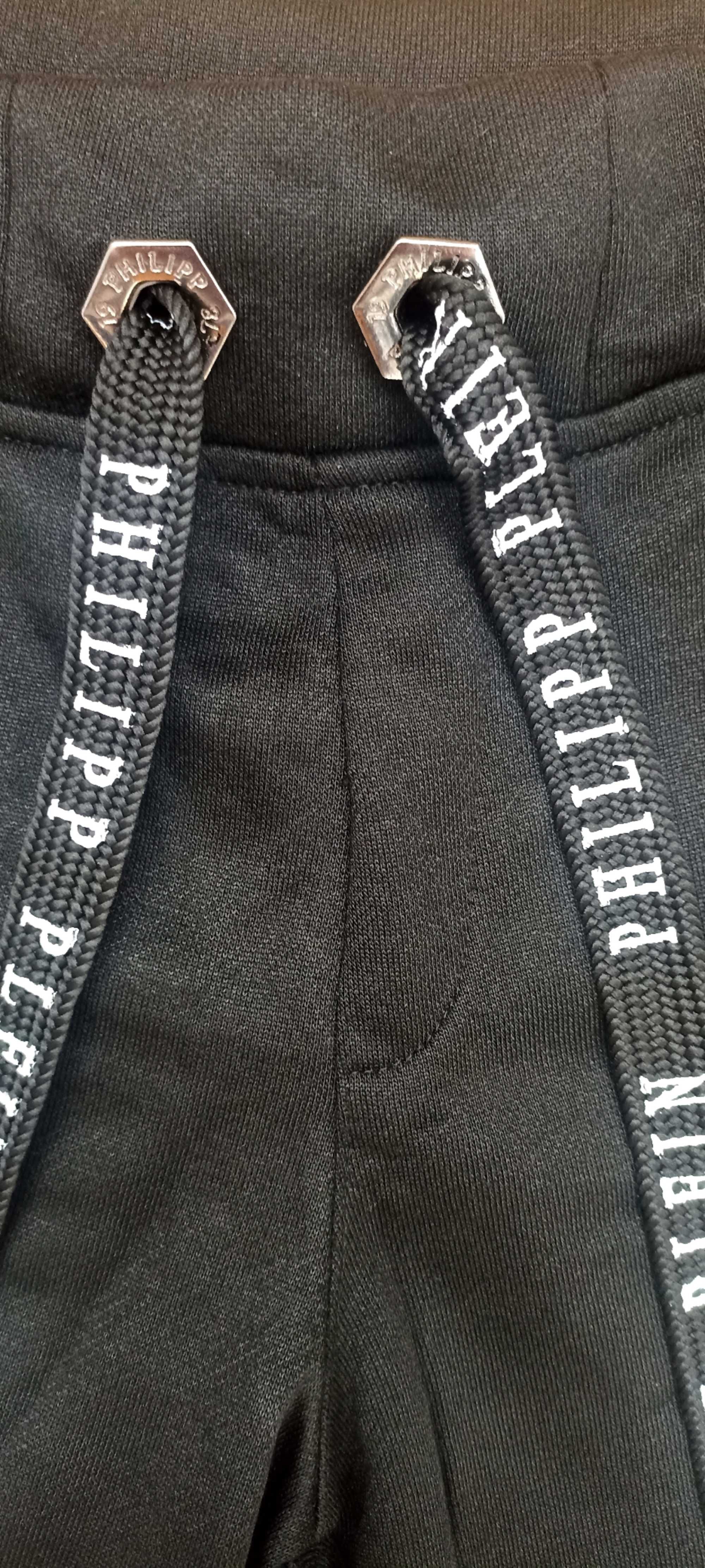 PHILIPP PLEIN Spodenki Czarne Bawełniane r.S,M,