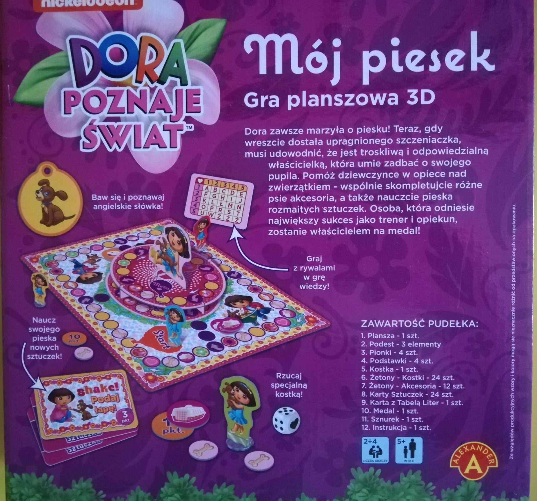 Dora poznaje świat - lalka i gra planszowa 3D