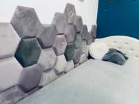 Panel Ścienny Tapicerowany Heksagon Plaster Miodu