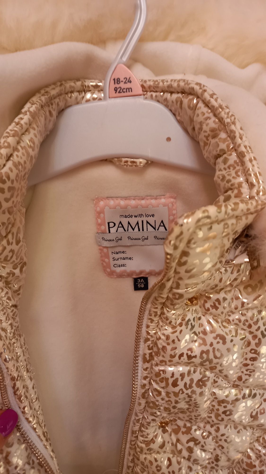 Продаюю  PAMINA  курточка-пальто для девочки,зима-демисезон