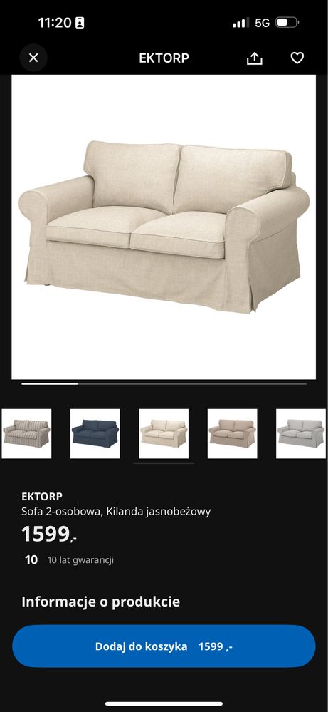Ektorp 2+1+puf stan idealny
