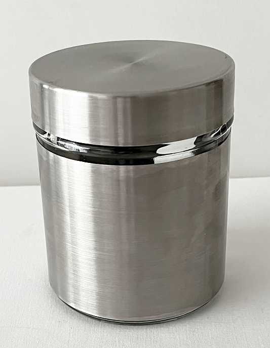 Pojemnik szklany na przyprawy, kawę lub inne.