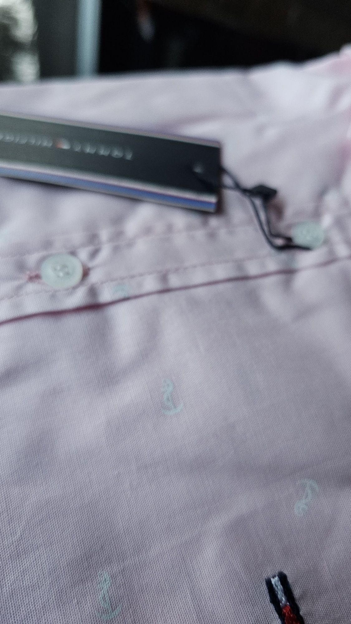 Koszula damska slim fit  xl 42 Tommy hilfiger th lv pudrowy róż