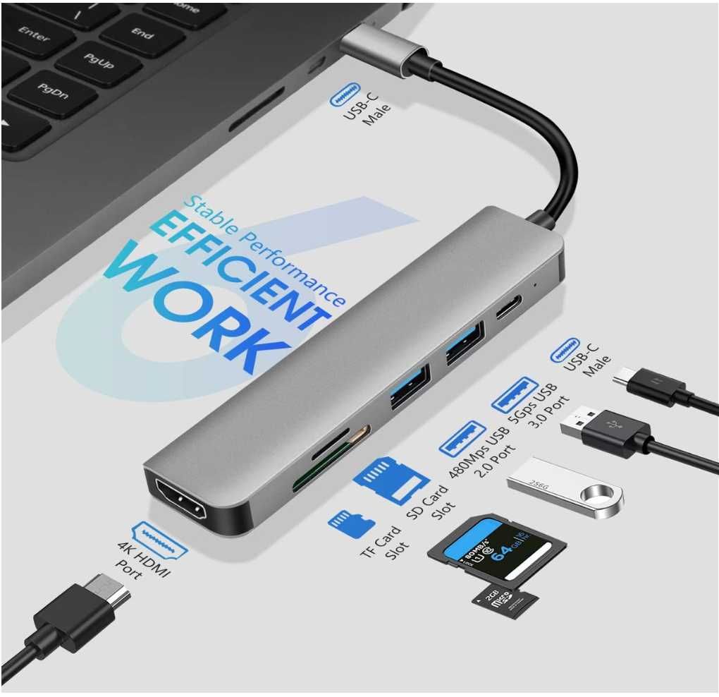 DEMKICO Multiportowy adapter typu C z HDMI 4K