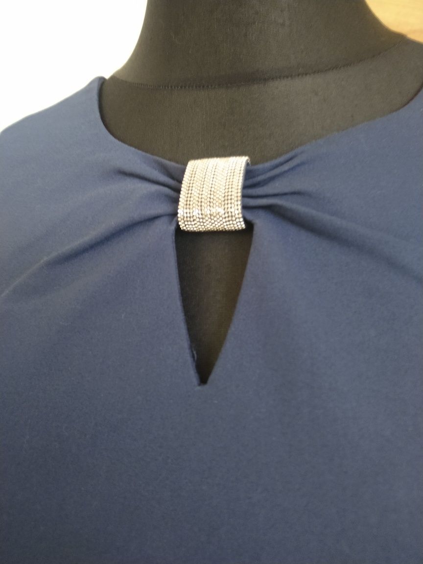 Elegancka bluzka L granatowa Orsay