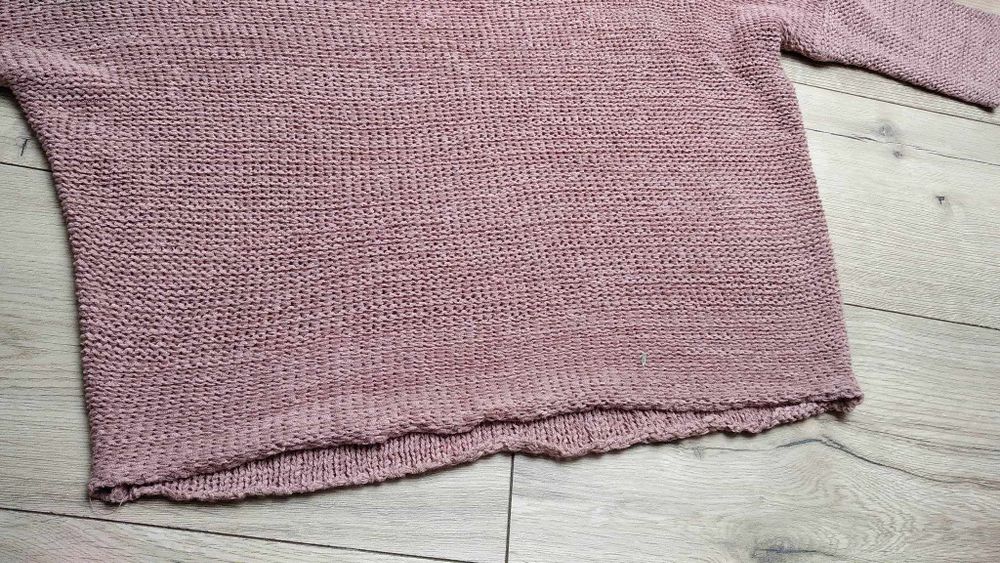 Sweter nietoperz s 36  brudny róż